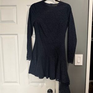 Zara Ruffled Lace Midi Dress